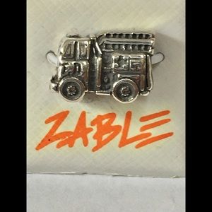Zable Sterling Silver Fire Department Truck Charm